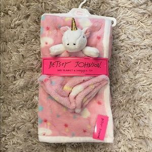 Betsy Johnson baby blanket and snuggle toy